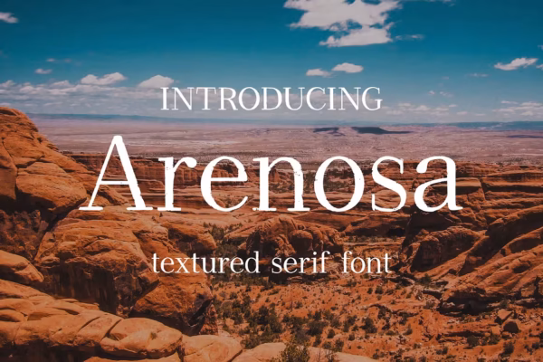 Arenosa-textured-serif-font فونت سریف تکسچردار Arenosa