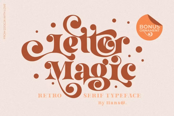 Letter-Magic-Retro-Serif-Font فونت جادوی سریف Retro