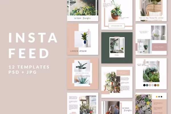Minimalist-Insta-Feed-Templates قالب فید مینیمال اینستاگرام